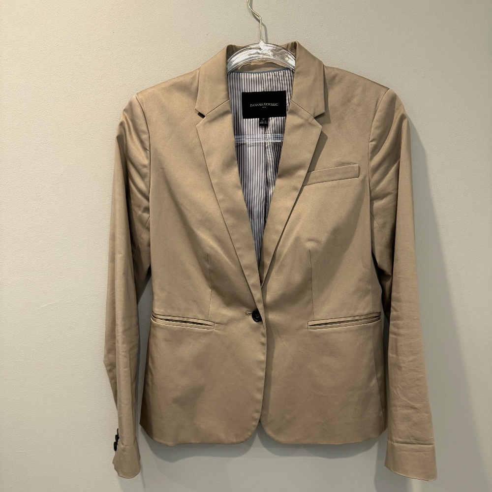 Banana Republic Khaki Blazer Size 0